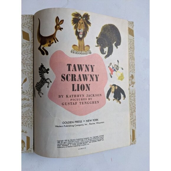 Little Golden Book Tawny Scrawny Lion 1980 ephemera junk journal - Picture 3 of 6